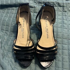 Marc Defang Black Strappy Heels